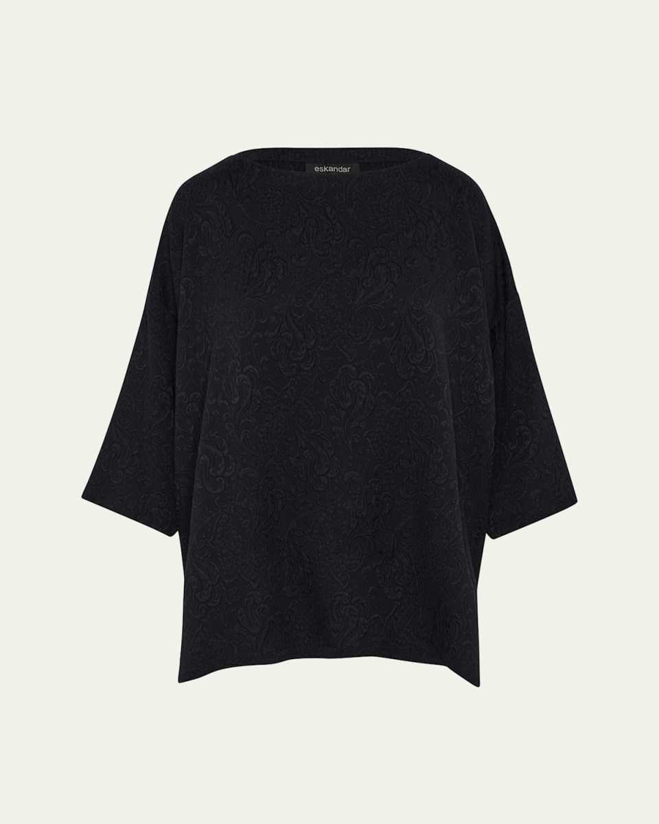 Wide A-Line Scoop-Neck Tunic (Long Length)